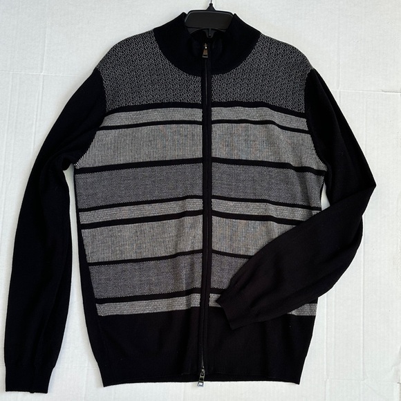 Guess by Marciano Other - New GUESS BY MARCIANO Men's Black and Gray Full-Zip Sweater